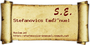 Stefanovics Emánuel névjegykártya